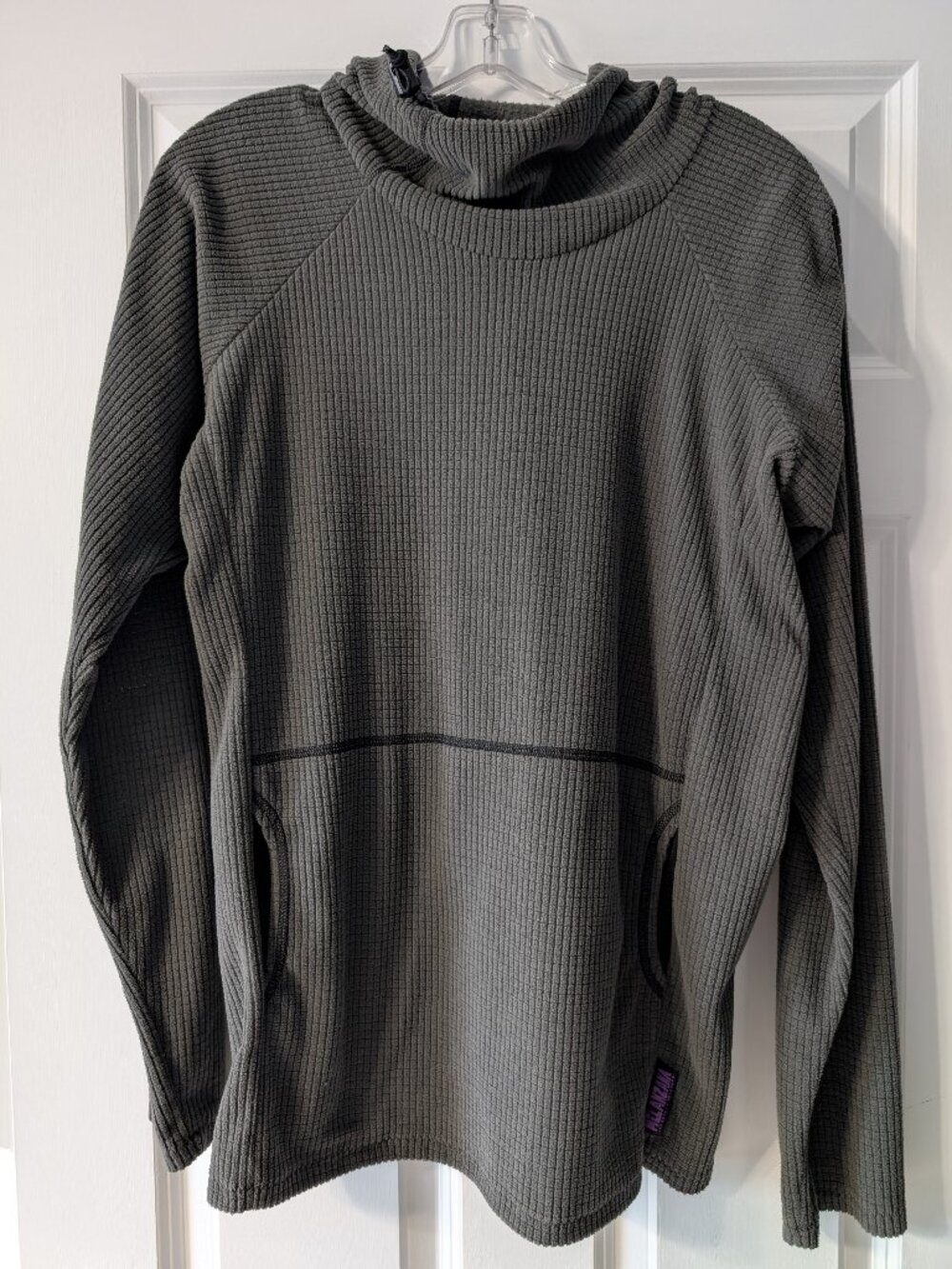 Melanzana Men's Micro Grid Hoodie V2 - Medium, Grey